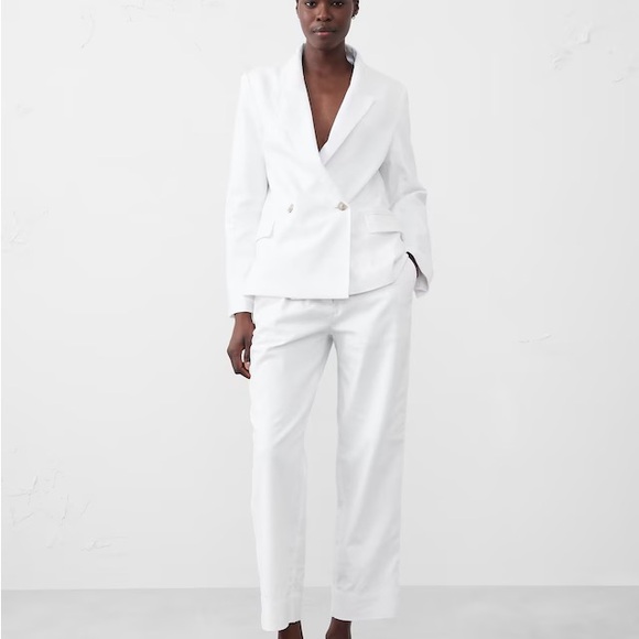 TAPERED LINEN-BLEND PULL-ON PANT - Picture 2 of 2